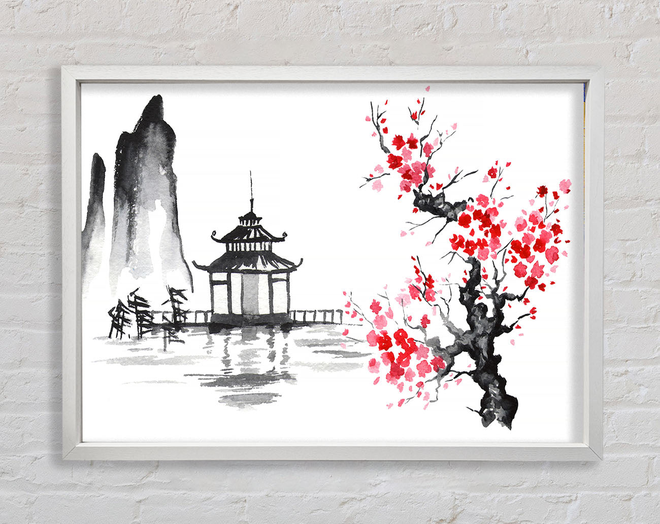 Cherry Blossom Monument Framed Wall Art