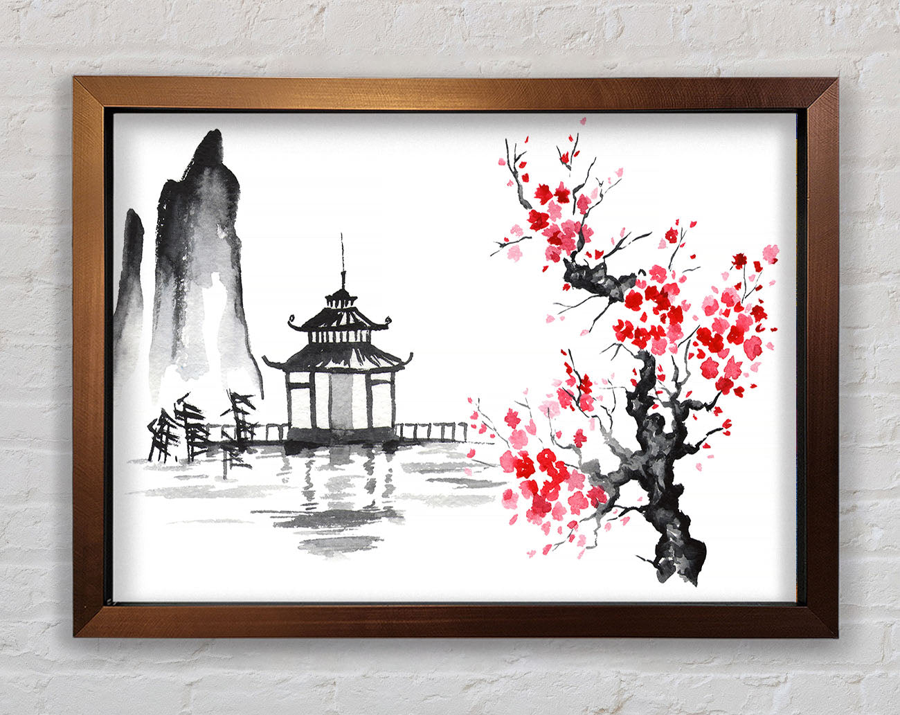 Cherry Blossom Monument Framed Wall Art