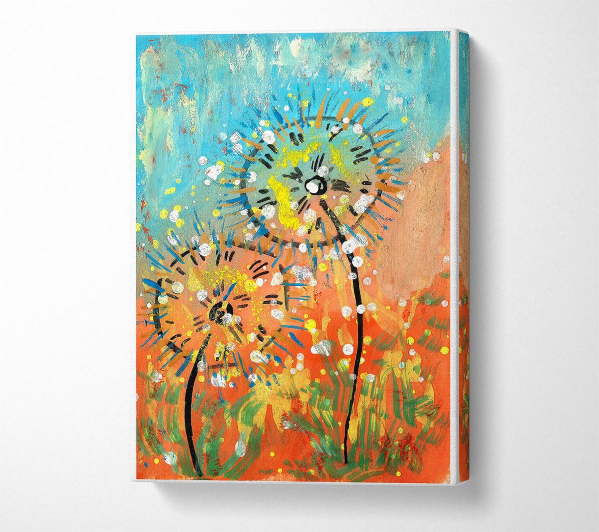 Dandelion Sparkle Canvas Wall Art