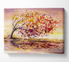 Winter Leaves Fall From The Tree Canvas Wall Art
