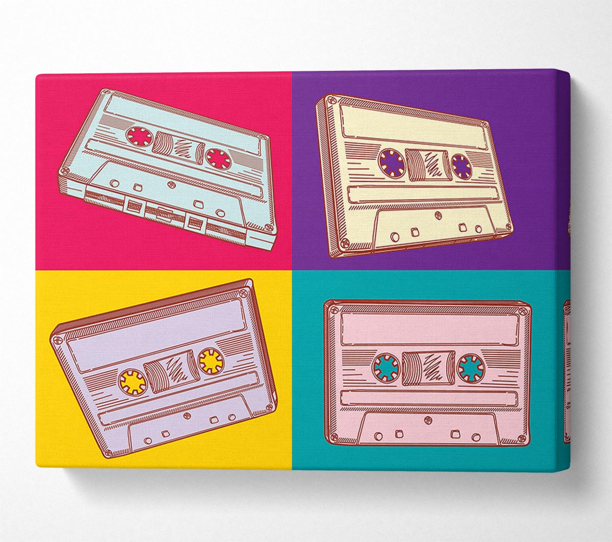 Retro Cassette Tapes Canvas Wall Art