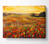 Poppy Field Sun Canvas Wall Art