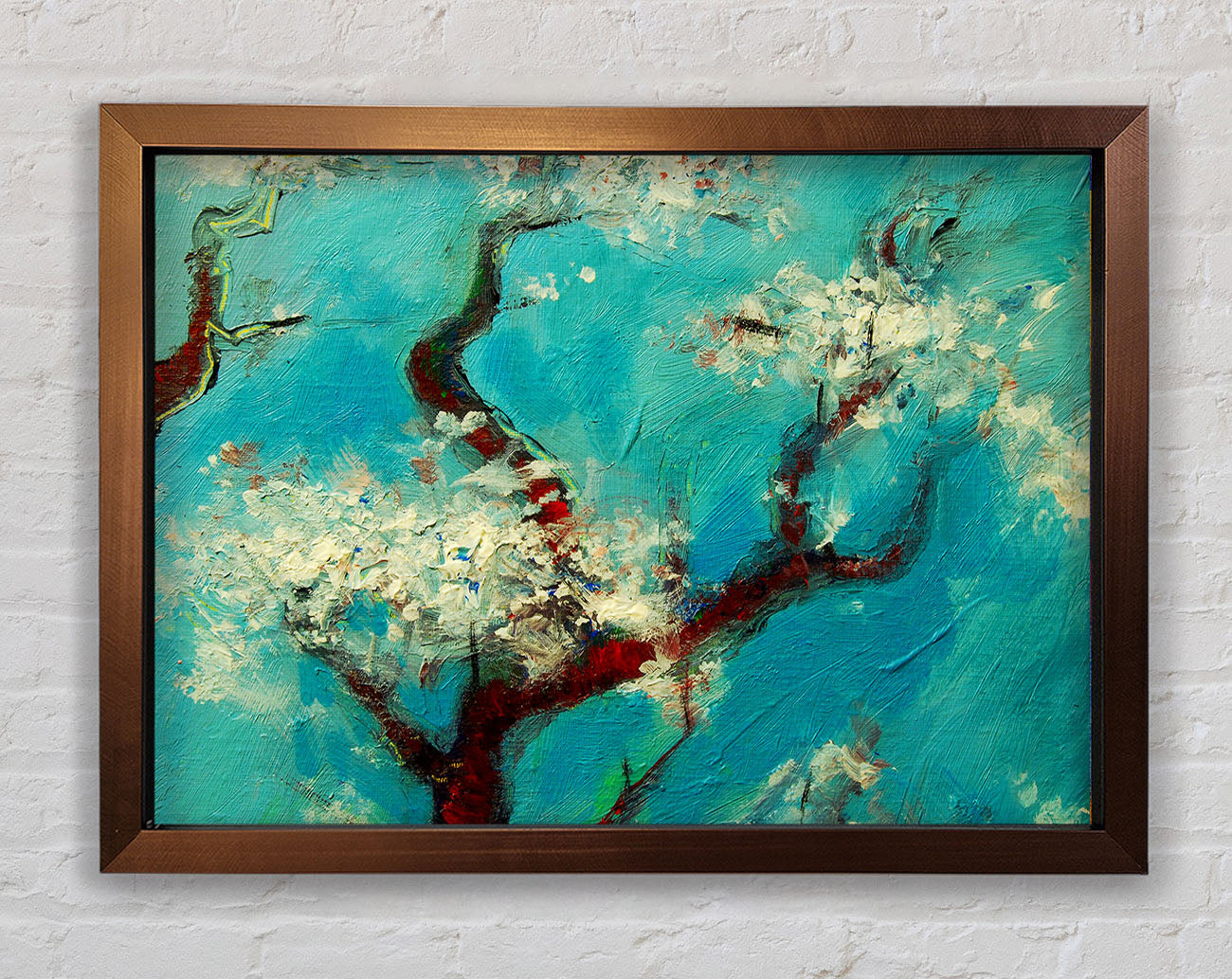 Cherry Blossom Blues Framed Wall Art