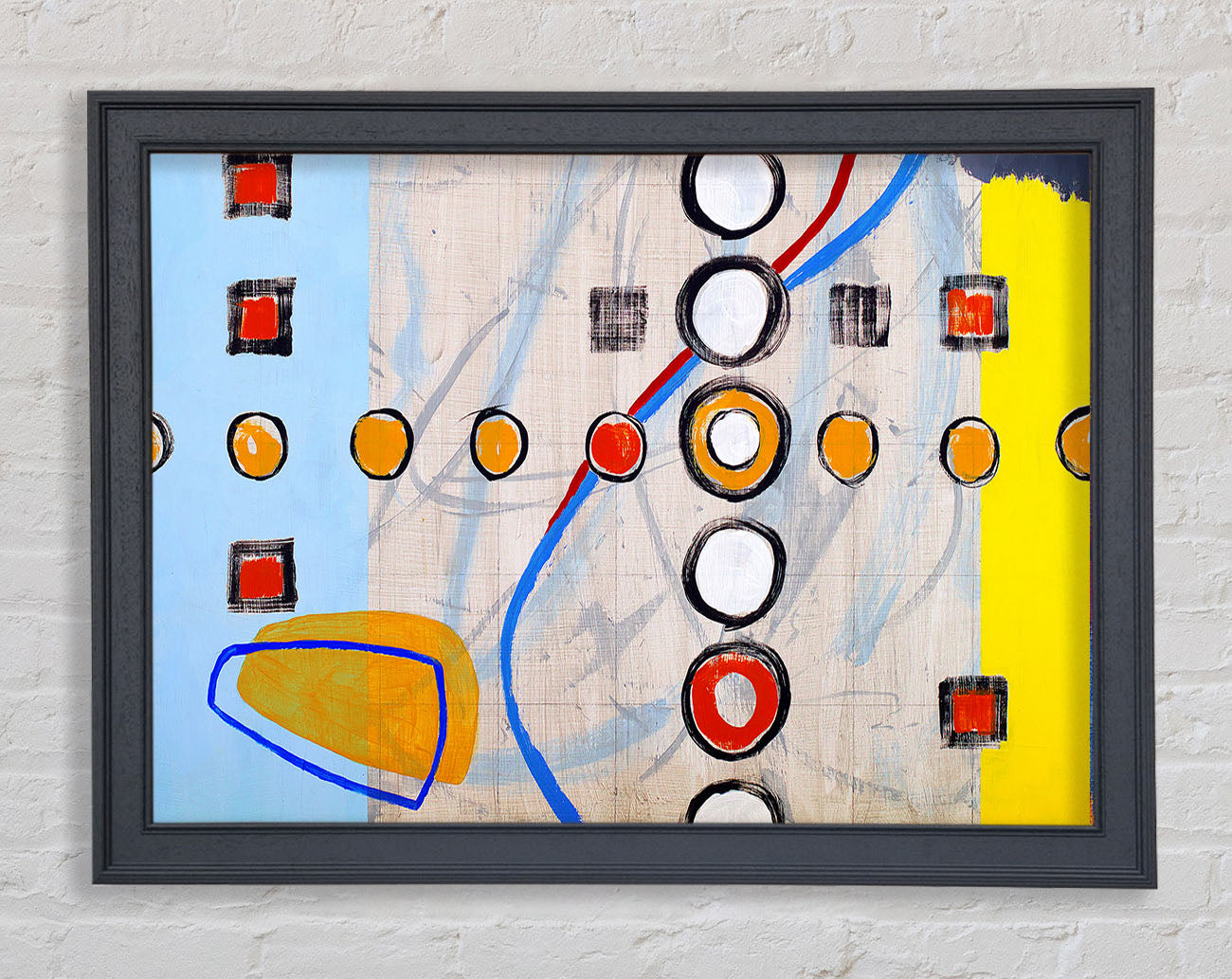 All Circles And Squares Framed Wall Art