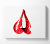 Red Lip Bite 1 Canvas Wall Art