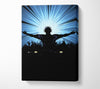 DJ Blue Sun Lights Canvas Wall Art