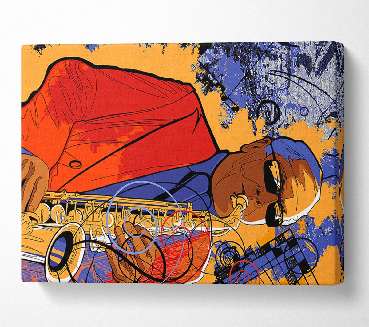 Saxophone Player 1 Canvas Wall Art