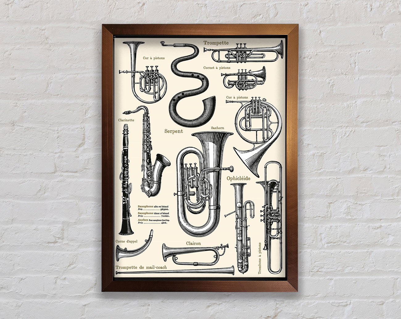 Brass Section Framed Wall Art