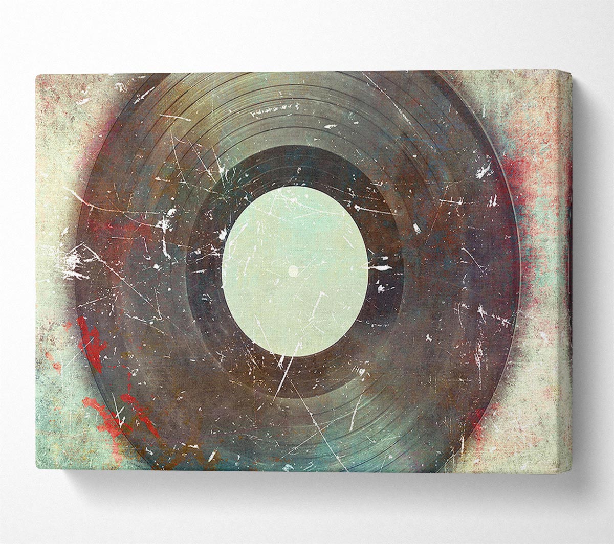 Retro Album Scratch Canvas Wall Art