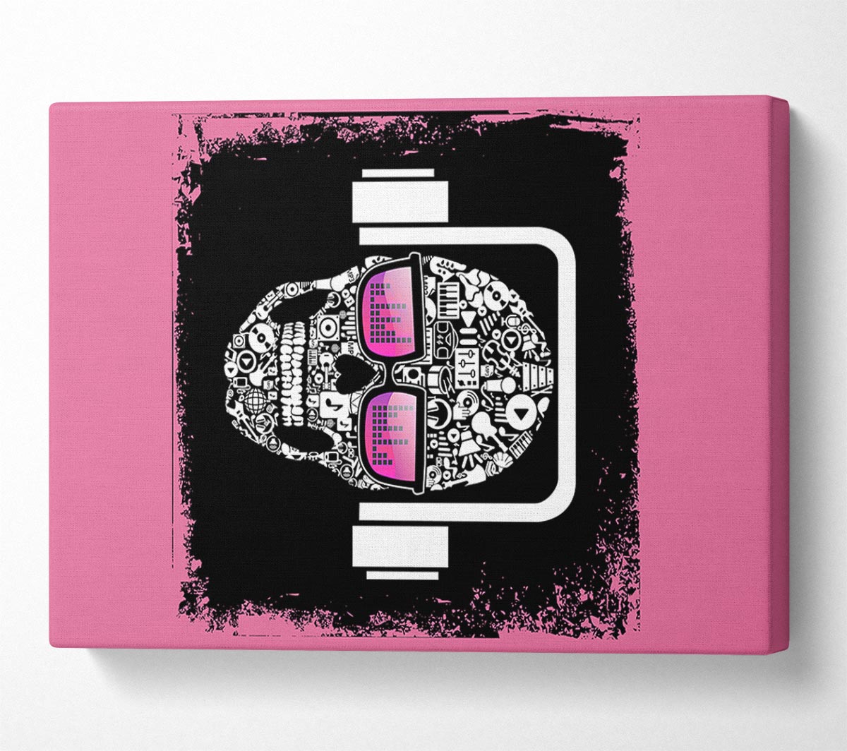 Headphone Skull Canvas Wall Art