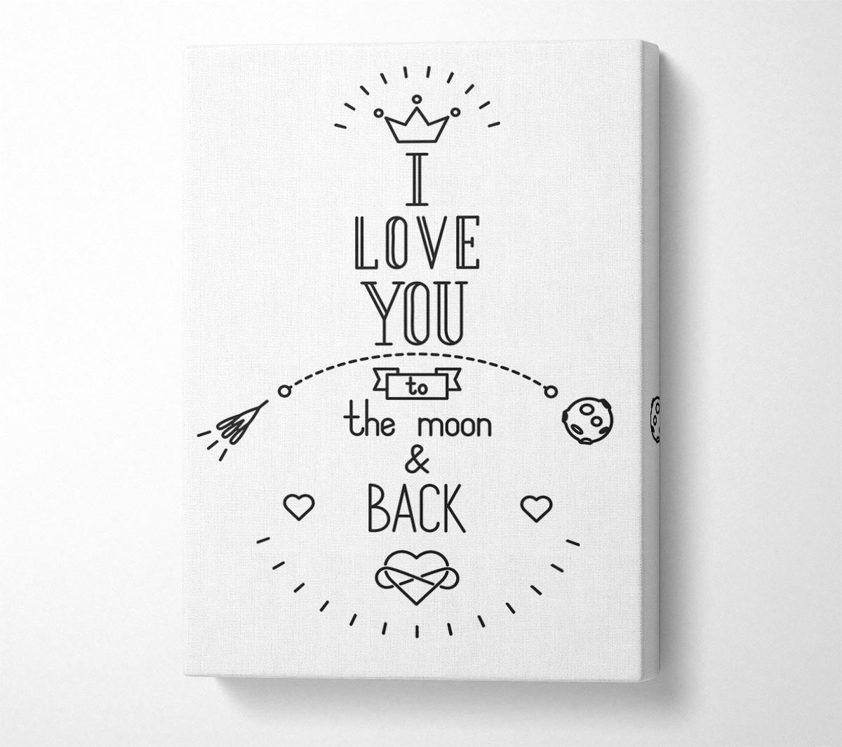 I Love You To The Moon And Back 4 Canvas Wall Art
