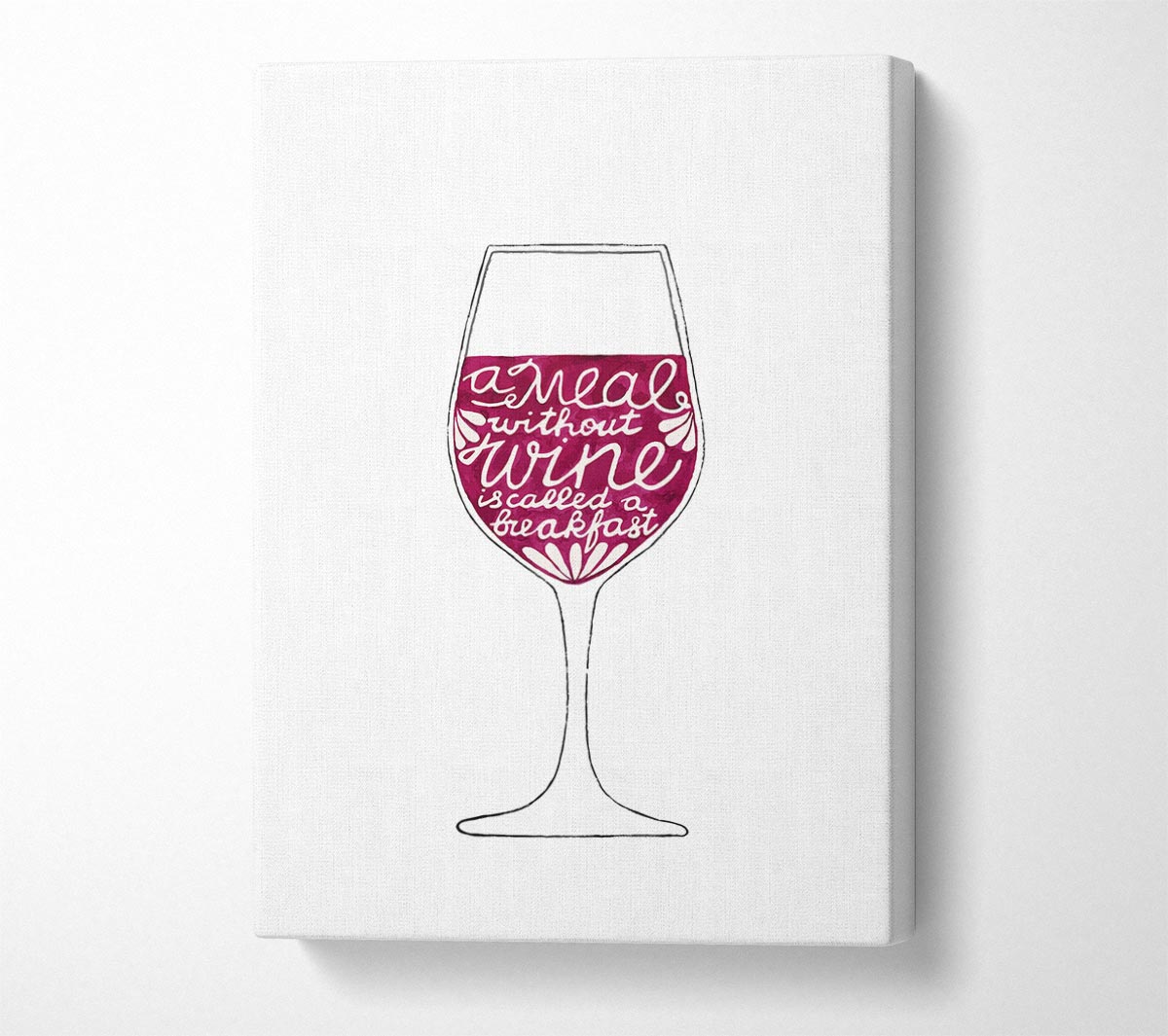 A Meal Without Wine Breakfast Canvas Wall Art