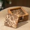 Set of 4 Wooden Berry Etched Coasters