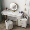 Allurea Dressing Table With LED Mirror, Greyish Cream