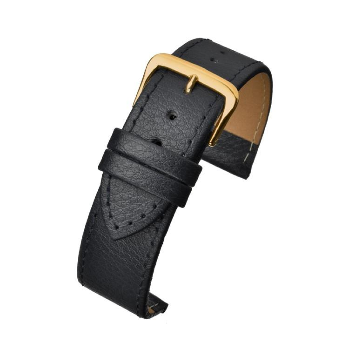Black Buffalo Grain Leather Watch Strap 6mm