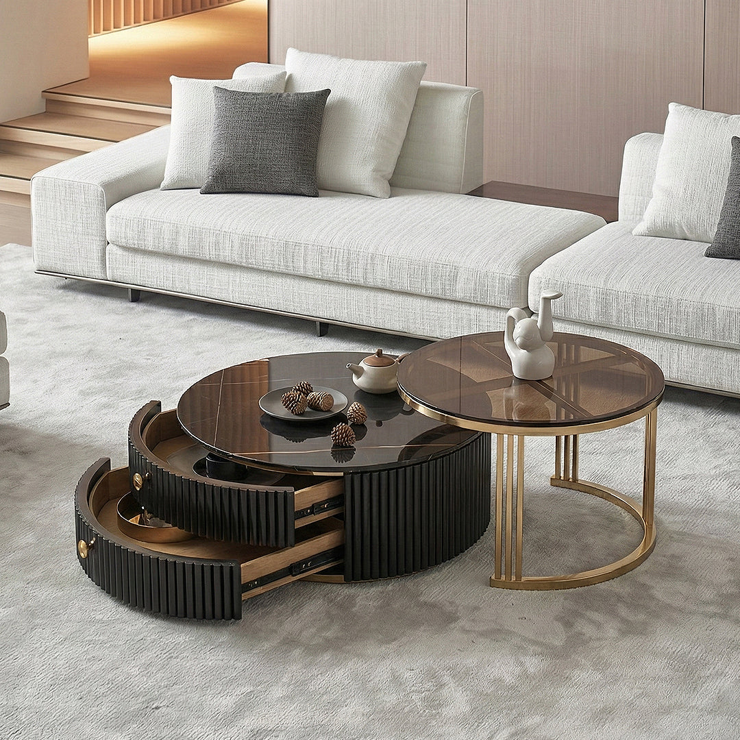 Bblythe Nesting Coffee Table Set, Black