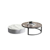 CHI Morden Round Nesting Coffee Table With TV Stand, Black Leg