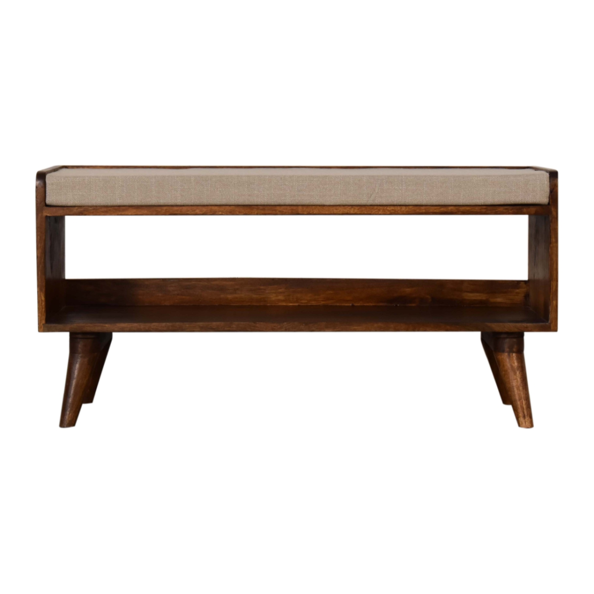 Artisan Furniture Solid Wood Mud Linen Nordic Storage Bench