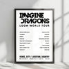 Imagine Dragons Setlist Poster - Letzigrund Stadion, Zurich - May 31st, 2025