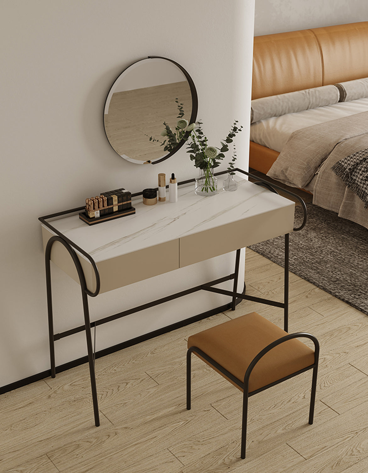 Adiya Dressing Table with Mirror