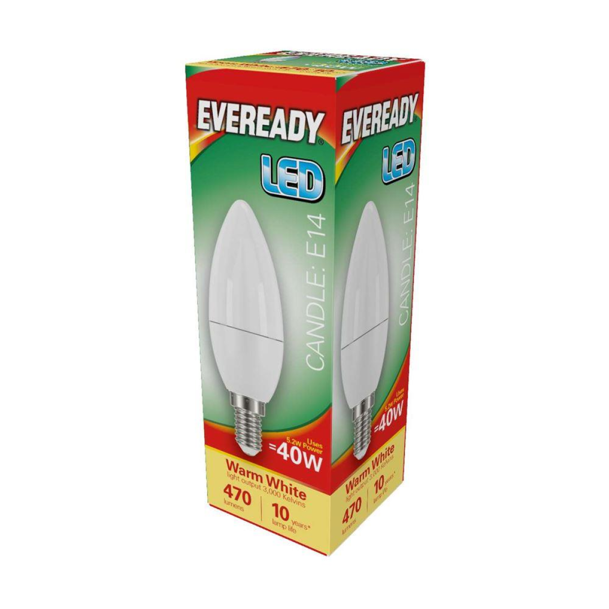 Eveready S13616  LED Candle Bulb 40w E14 (SES) pk of 5