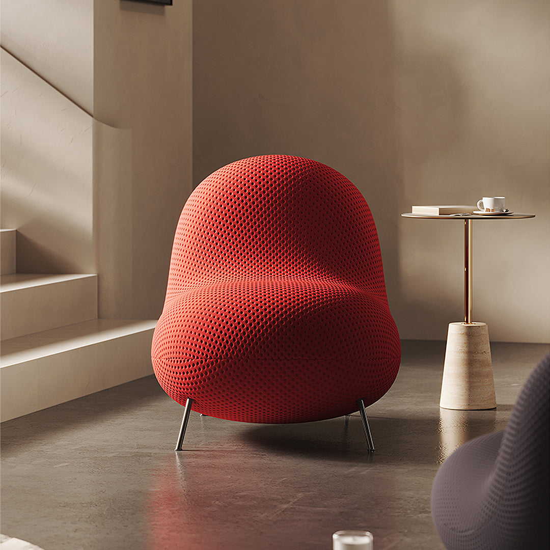 Cruz Easy Chair, Lounge Chair, Red