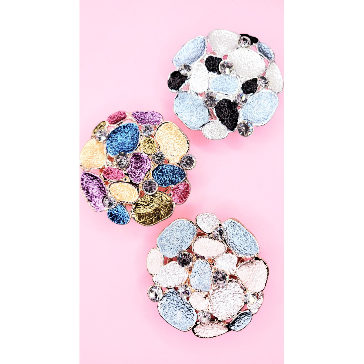 Abstract Magnetic Crystal Brooch