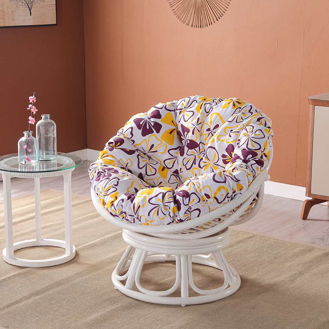 Trivedi Moon Armchair With Seat Cushion, Rattan