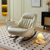 Lutz Rocking Chair With Footstool, Leather