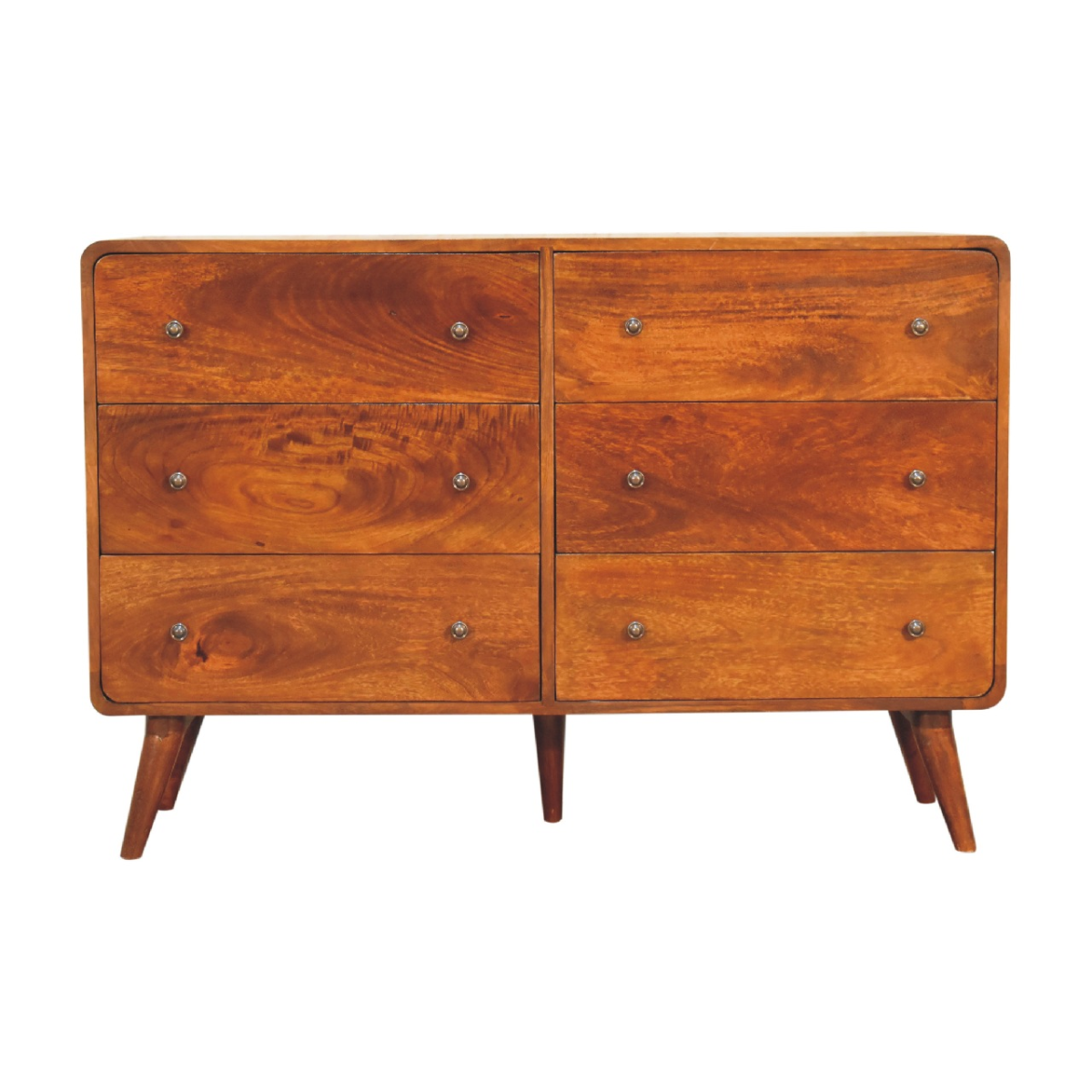 Artisan Furniture Solid Mango Wood Large Curved Chestnut Chest
