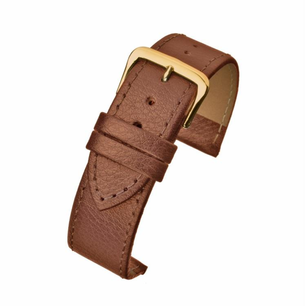 Brown Buffalo Grain Leather Watch Strap 26mm
