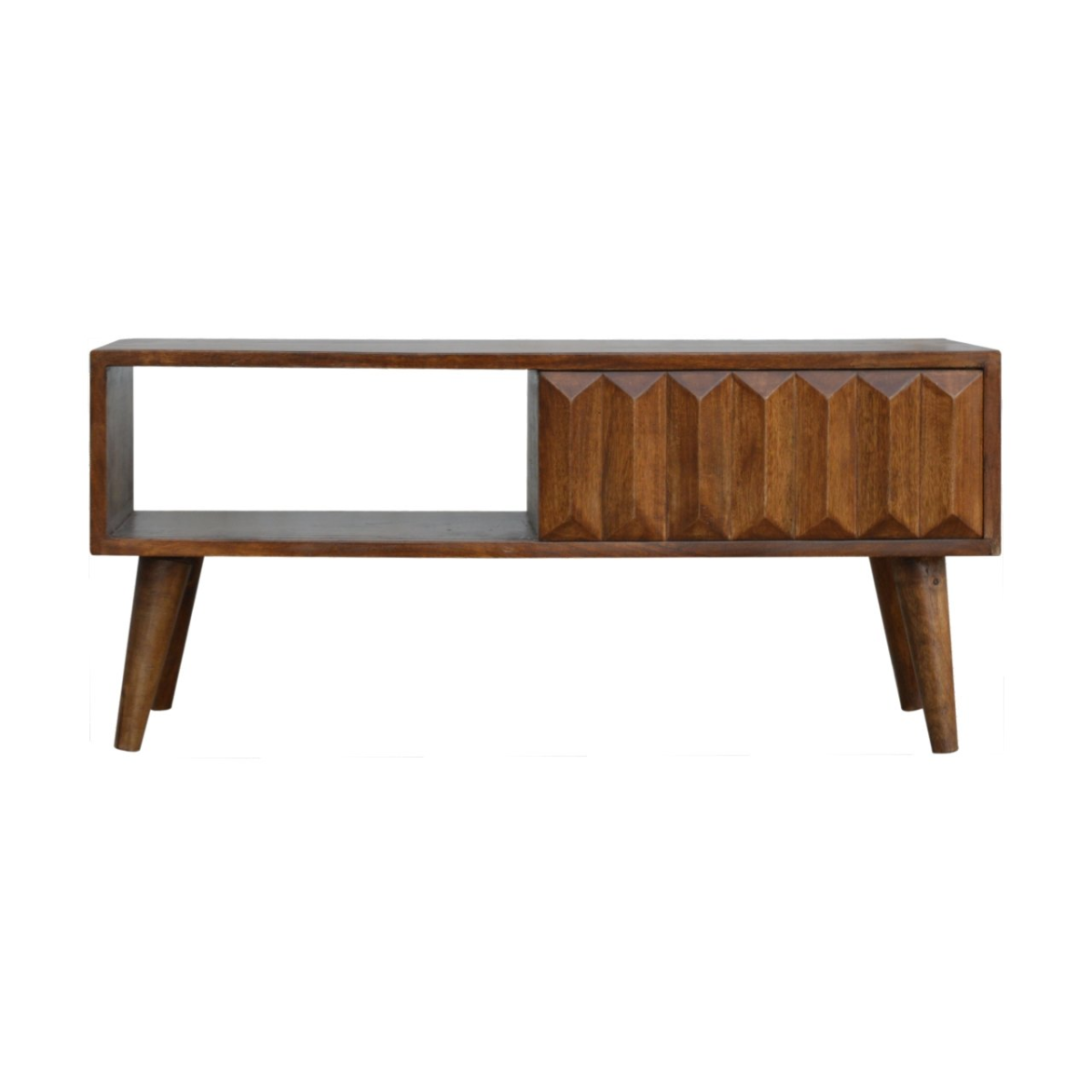 Artisan Furniture Solid Wood Chestnut Prism Sliding Media Unit