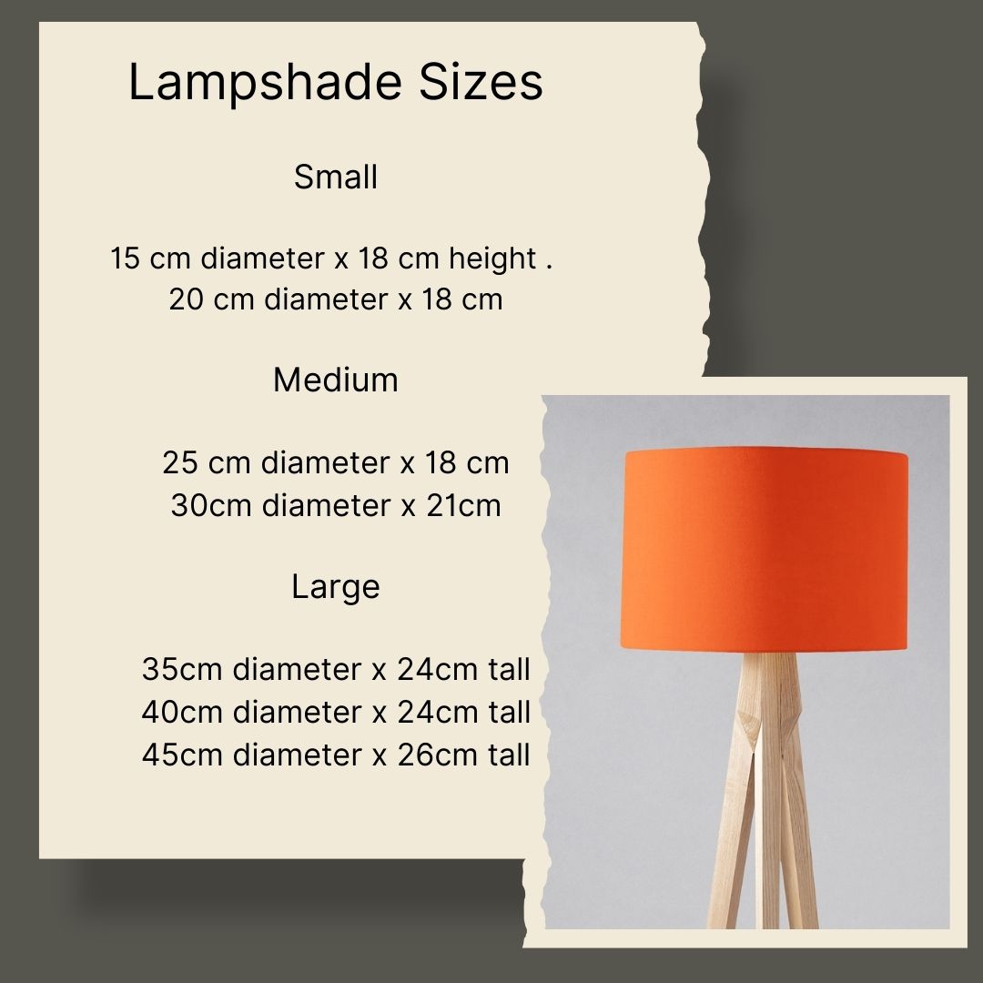 Plain Burnt Orange Lampshade – Handmade UK Ceiling or Table Lamp Shade | Made to Order