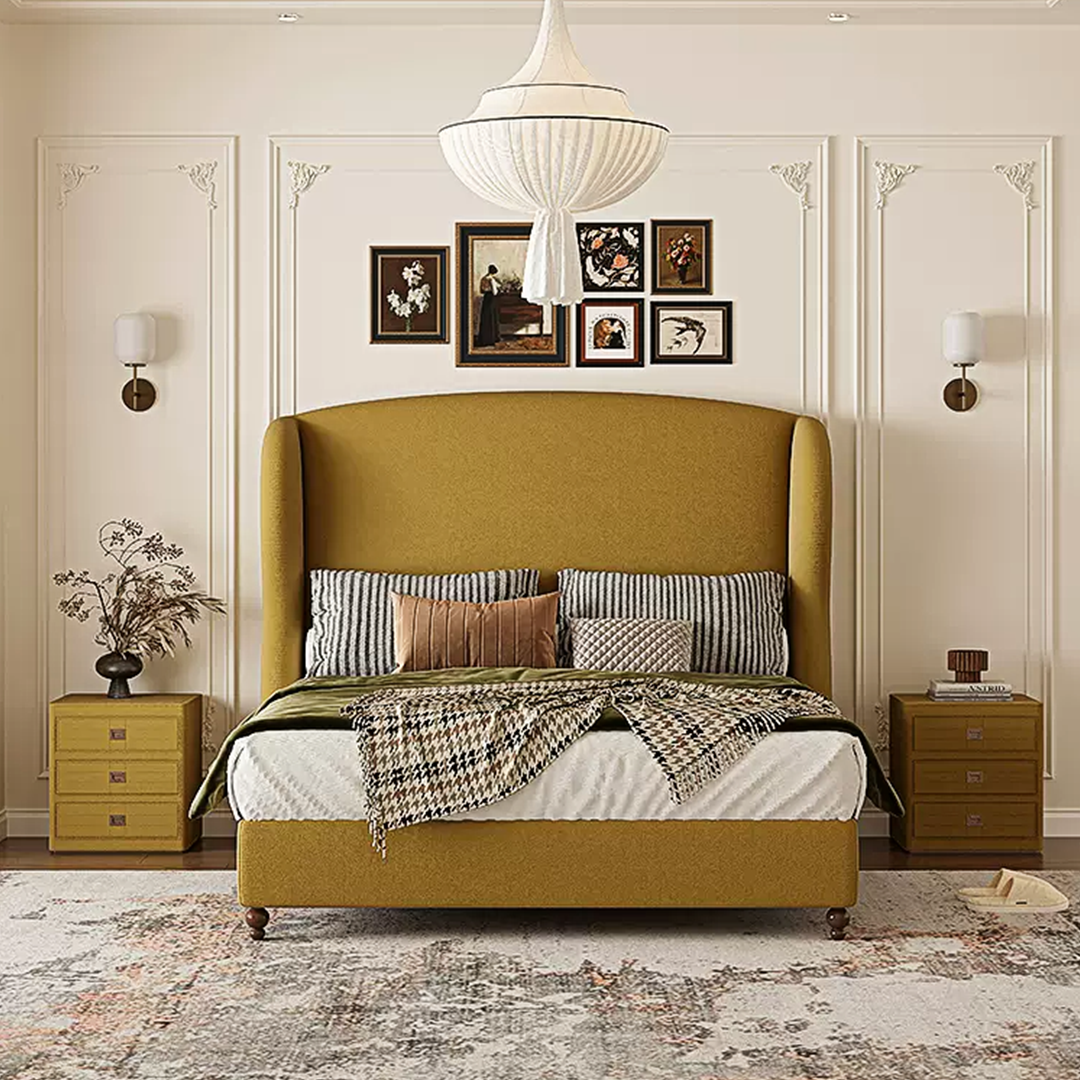 Amara Wingback Double Bed, King Size