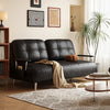 Riley Single Sofa Bed, Two Seater Sofa Bed, Black Leather