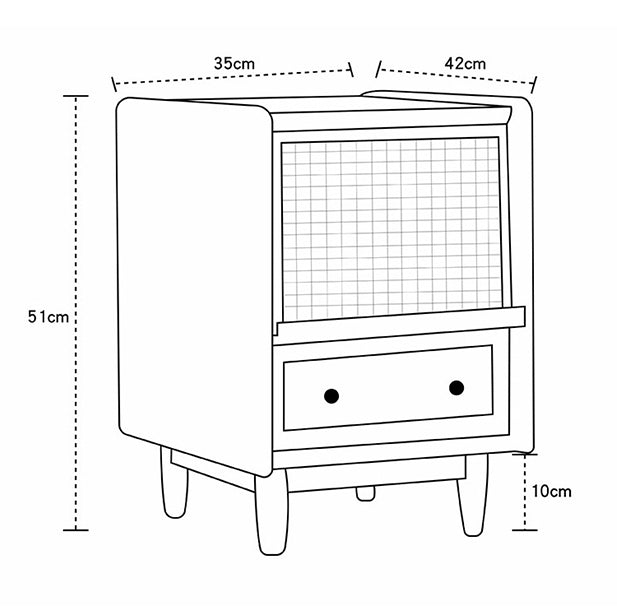 Radiogram Bedside Table, Walnut