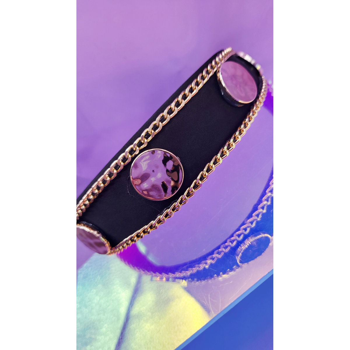 Black & Gold Luxe Hair band