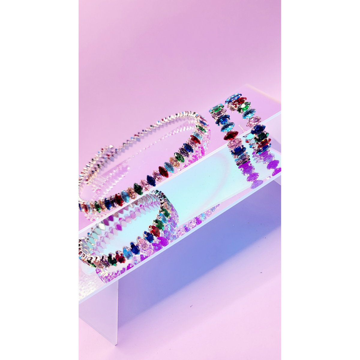 Aurora Crystal Trio Choker, Bracelet & Earrings