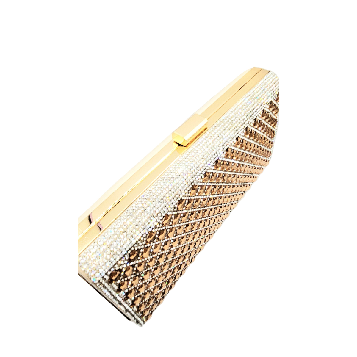 Mirrored Box Crystal Clutch Bag