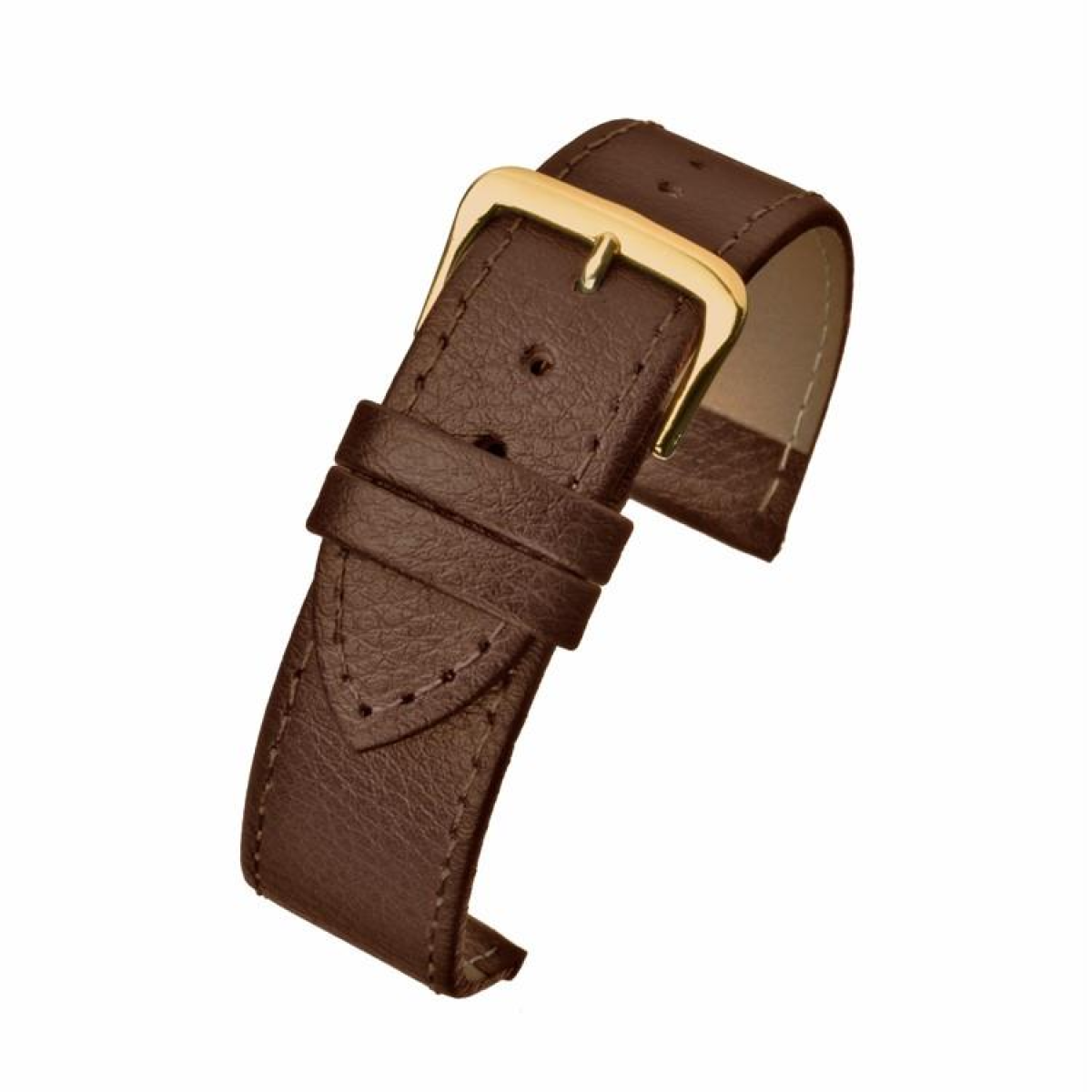 Dark Brown Buffalo Grain Leather Watch Strap 8mm
