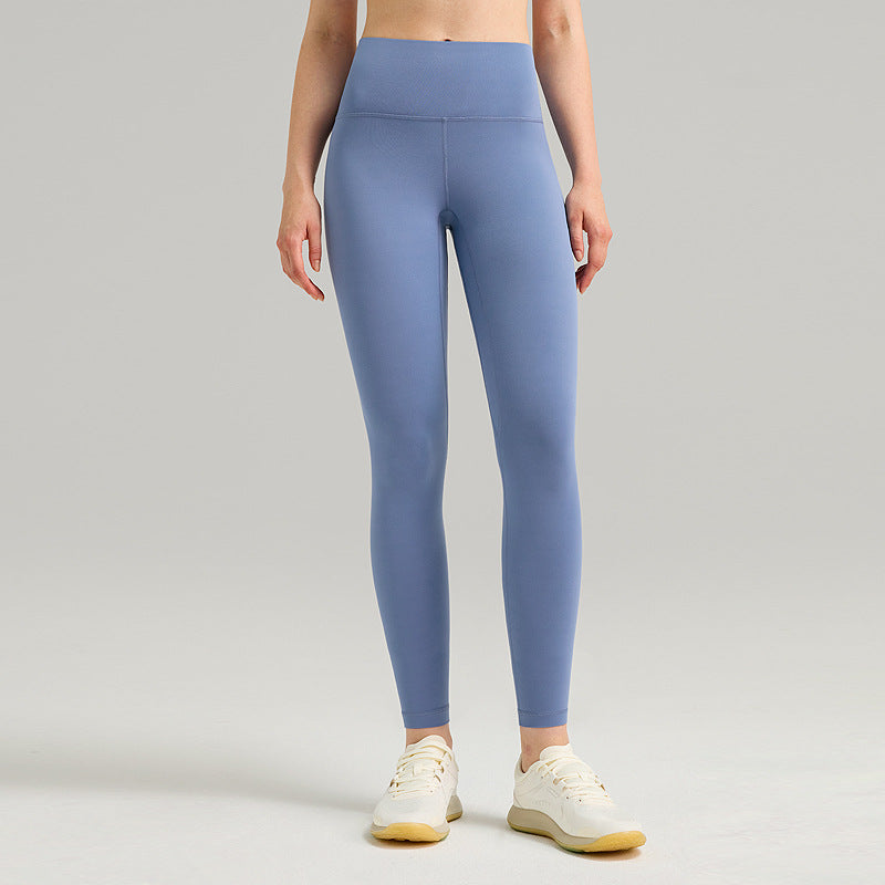 Womens High-Waist Butt-Lifting Fleece-Lined Nude-Feel Sports Tight Yoga Pants