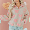 Women's Casual Loose-fitting Fashionable Printed Top With Zipper