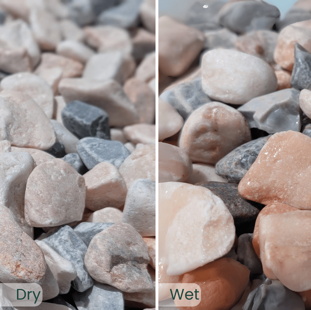 20 - 50mm Polar Pink Marble Pebbles - Zestio