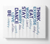 Think Exercise Eat Canvas Wall Art