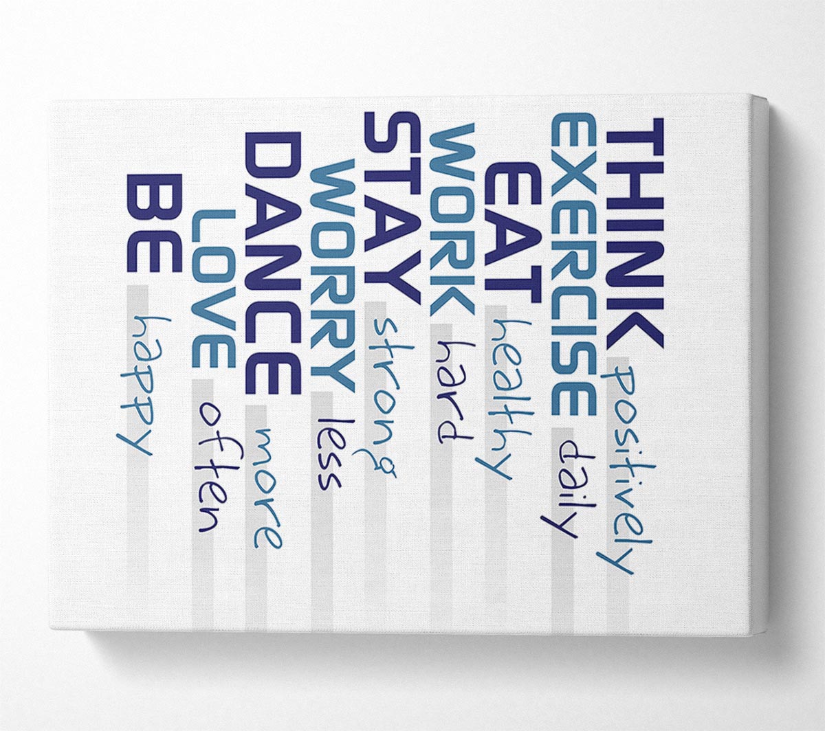 Think Exercise Eat Canvas Wall Art