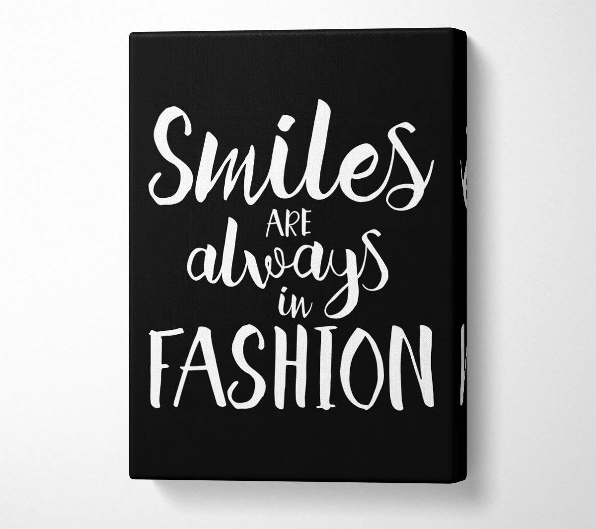 Smiles Are Always In Fashion 3 Canvas Wall Art