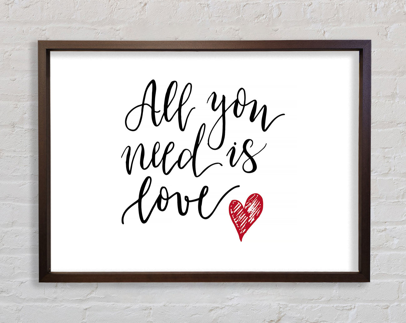 All You Need Is Love 3 Framed Wall Art