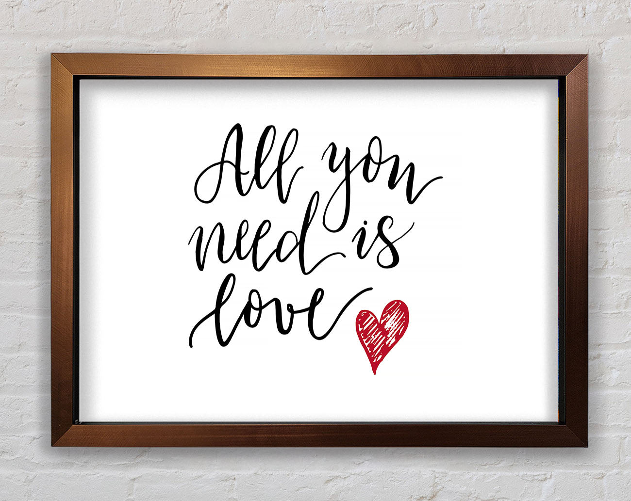 All You Need Is Love 3 Framed Wall Art