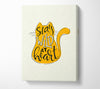 Stay Wild At Heart Cat Canvas Wall Art