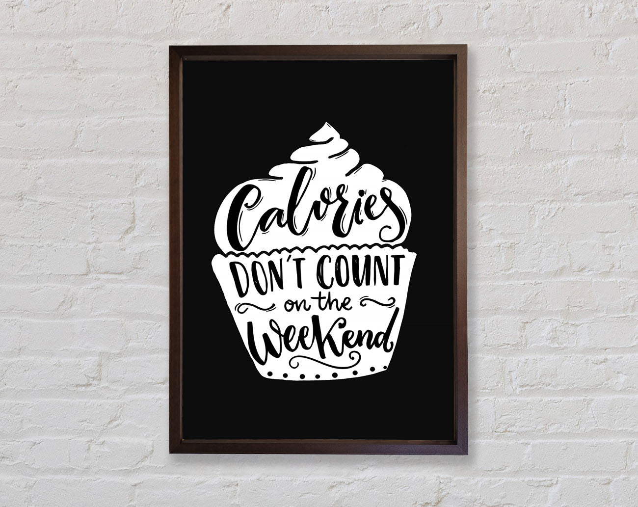 Calories Don't Count On The Weekend Framed Wall Art
